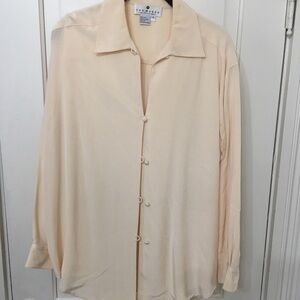Saks Fifth Avenue Cream Silk Blouse